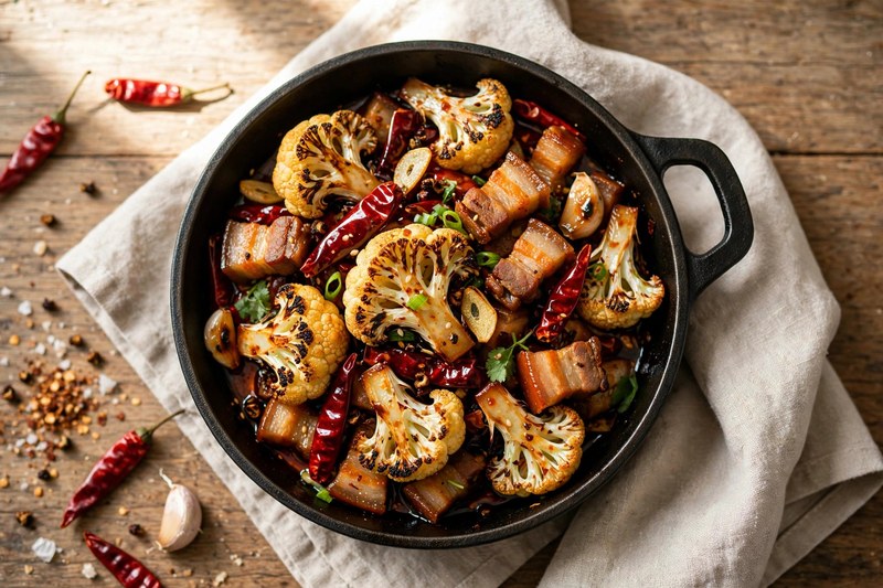 Photo of Dry-Pot Cauliflower, a dinner recipe from FluentFuel