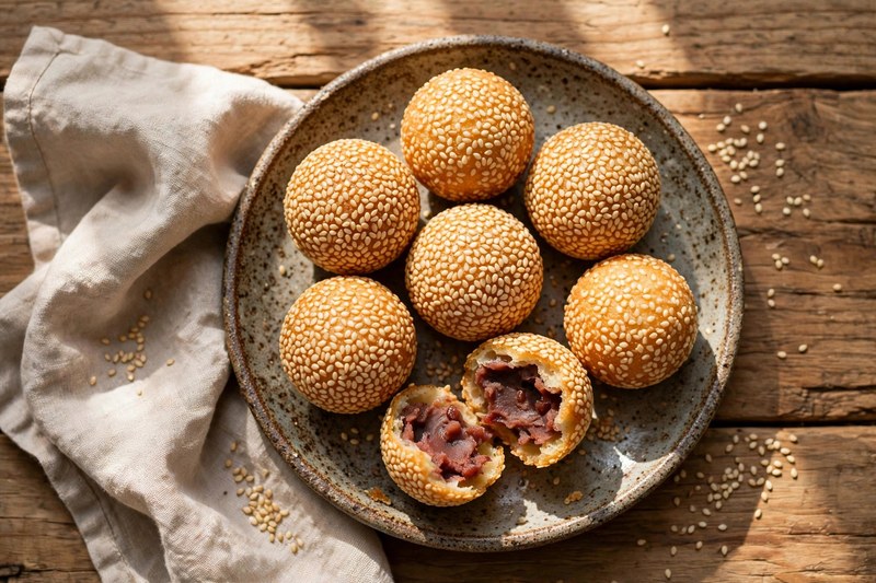 Photo of Sesame Balls, a snack recipe from FluentFuel