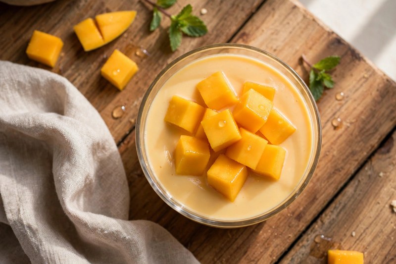 Photo of Mango Pudding, a snack recipe from FluentFuel