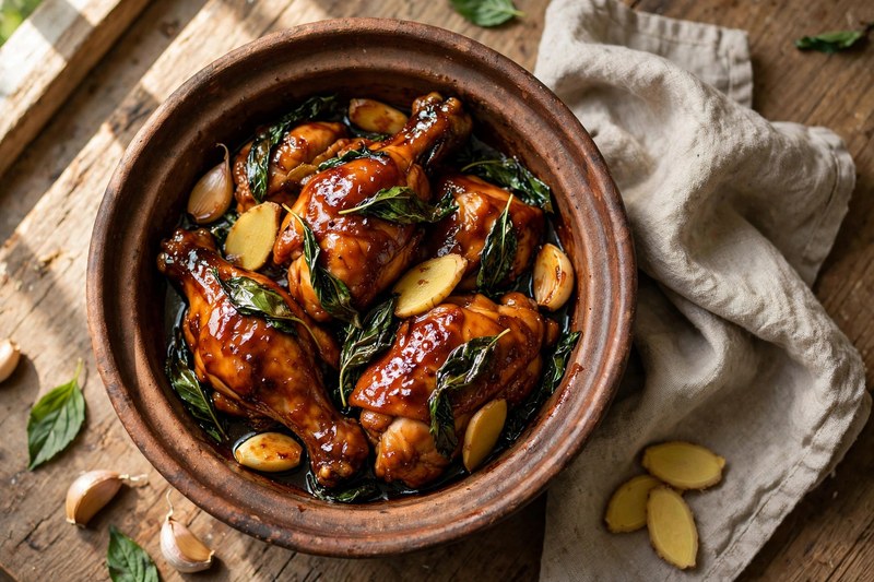 Photo of Three-Cup Chicken, a dinner recipe from FluentFuel