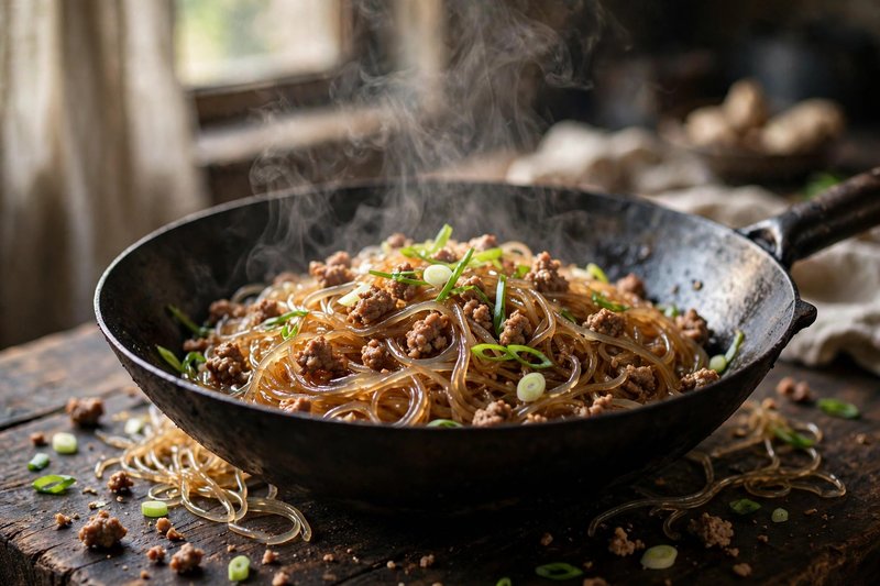 Photo of Ants Climbing a Tree, a dinner recipe from FluentFuel