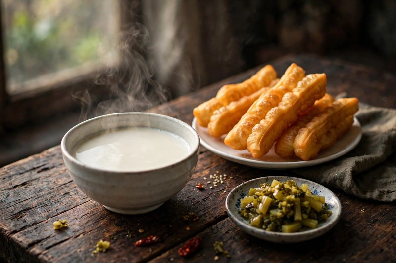Photo of Soy Milk with Fried Crullers, a breakfast recipe from FluentFuel