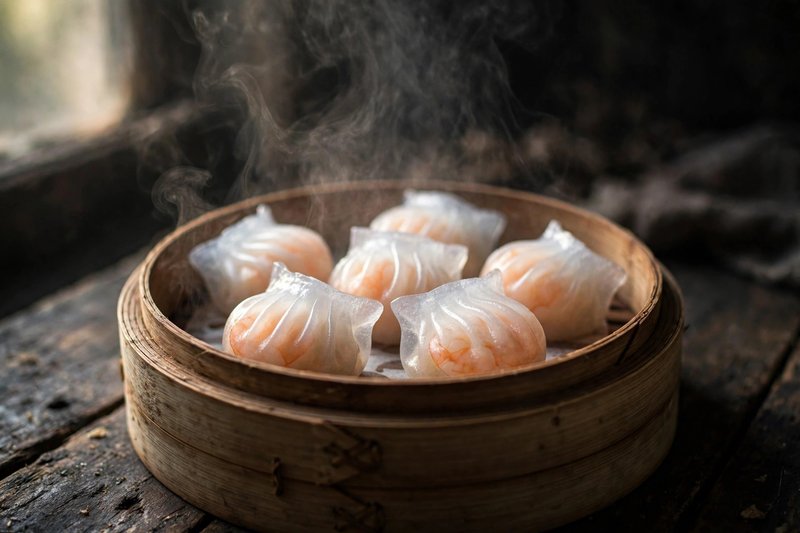 Photo of Shrimp Har Gow, a lunch recipe from FluentFuel