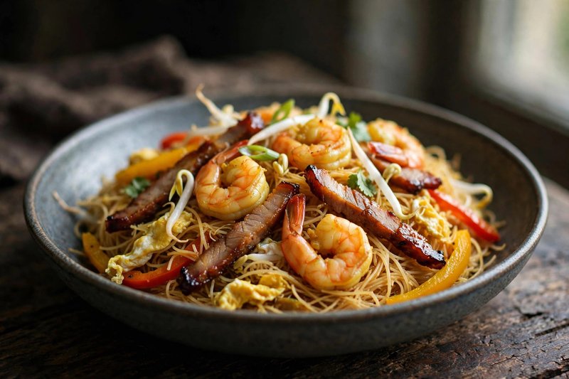 Photo of Singapore Rice Noodles, a lunch recipe from FluentFuel