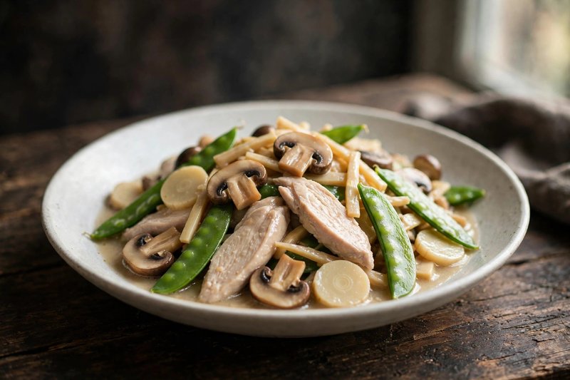 Photo of Moo Goo Gai Pan, a dinner recipe from FluentFuel