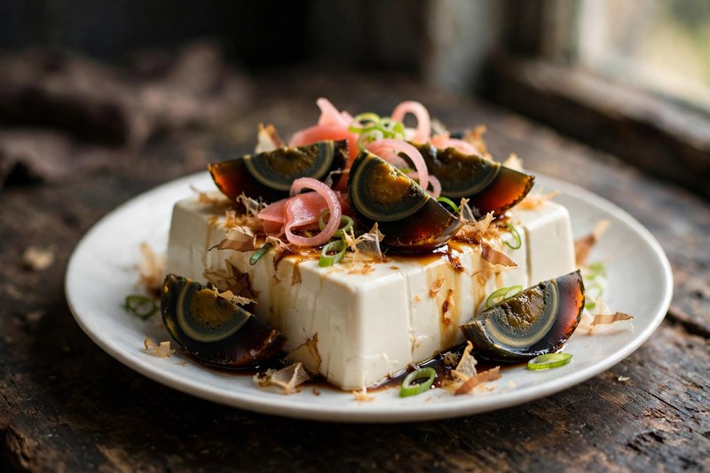 Photo of Preserved Egg with Silken Tofu, a snack recipe from FluentFuel