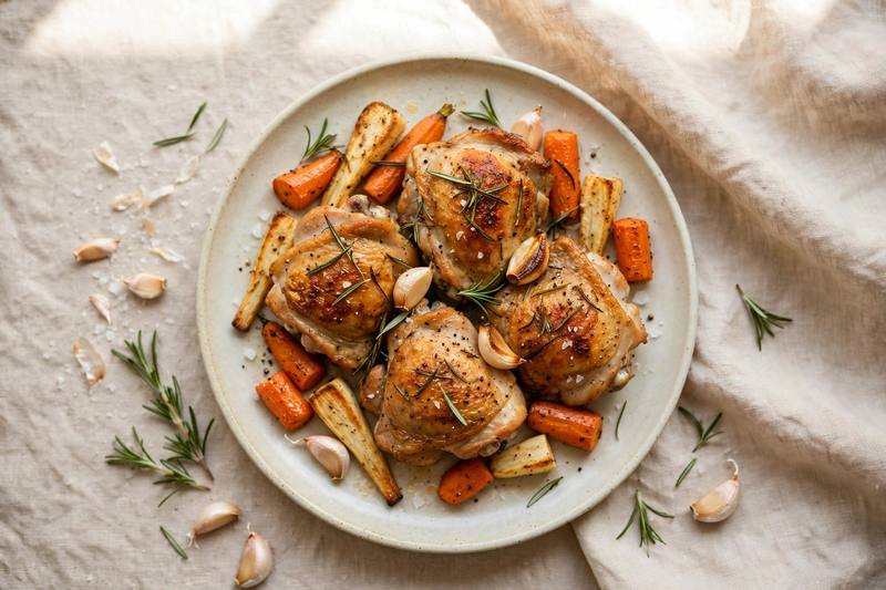 Photo of Herb Chicken & Roots, a dinner recipe from FluentFuel