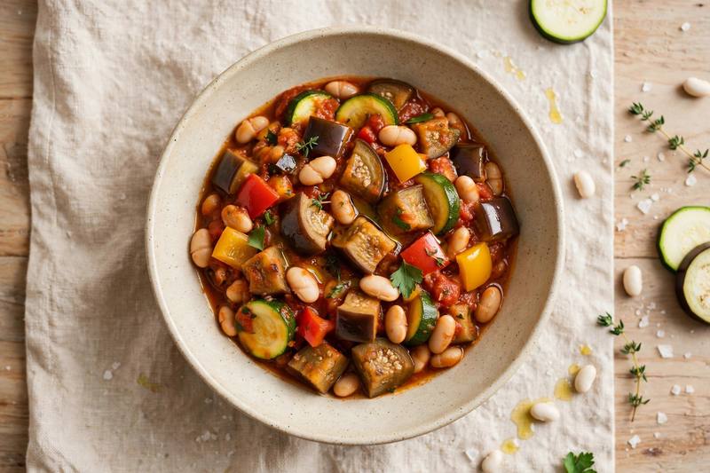 Photo of Ratatouille with White Beans, a dinner recipe from FluentFuel