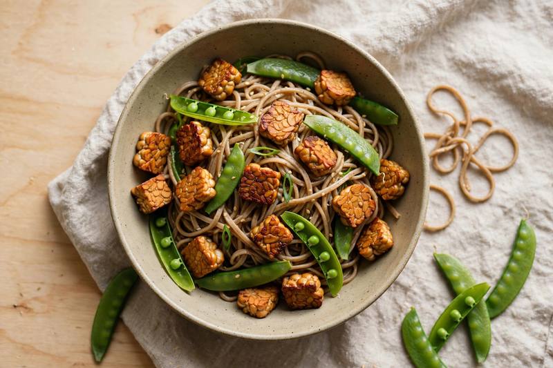 Photo of Soba Stir-Fry with Tempeh, a dinner recipe from FluentFuel