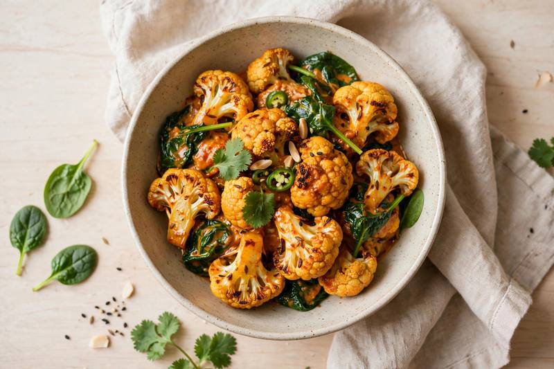 Photo of Cauliflower Tikka Bowls, a dinner recipe from FluentFuel