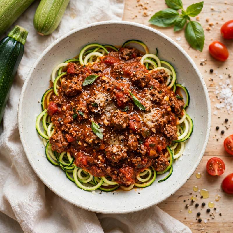 Photo of Zucchini Noodle Bolognese, a dinner recipe from FluentFuel