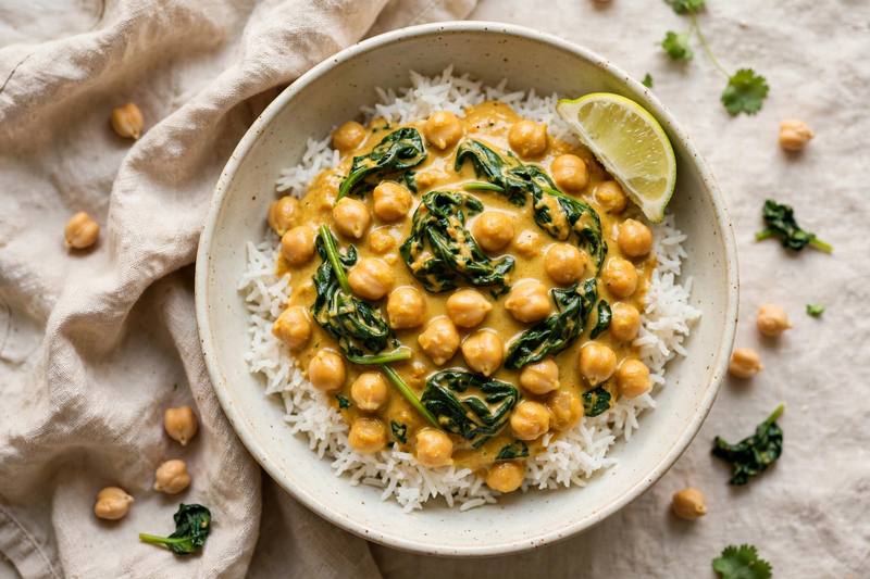 Photo of Coconut Chickpea Curry, a dinner recipe from FluentFuel