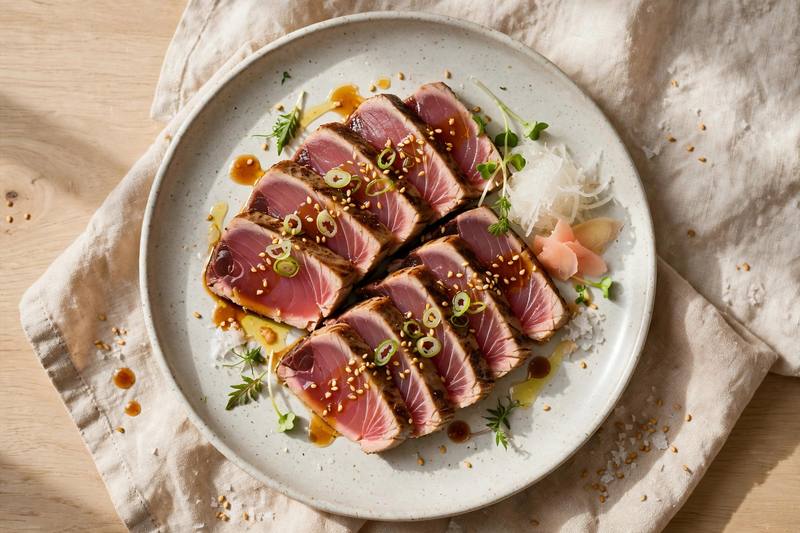 Photo of Tuna Tataki with Ponzu, a dinner recipe from FluentFuel