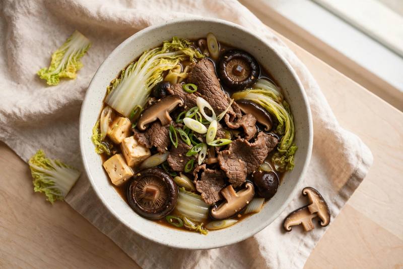 Photo of Beef Sukiyaki, a dinner recipe from FluentFuel