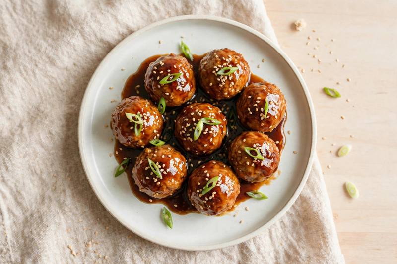 Photo of Chicken Teriyaki Meatballs, a dinner recipe from FluentFuel