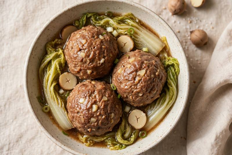 Photo of Lion's Head Meatballs, a dinner recipe from FluentFuel