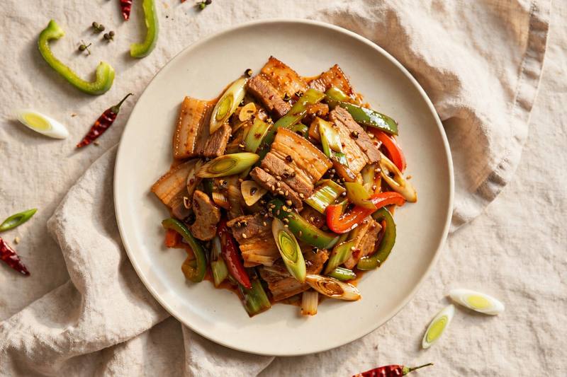 Photo of Twice-Cooked Pork, a dinner recipe from FluentFuel