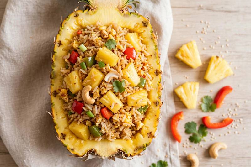 Photo of Tropical Pineapple Rice, a dinner recipe from FluentFuel