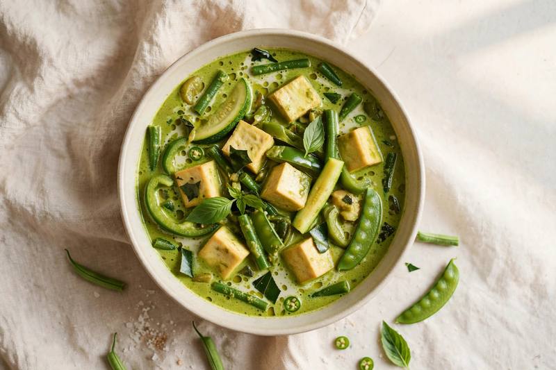 Photo of Green Curry with Tofu, a dinner recipe from FluentFuel