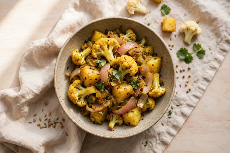 Photo of Aloo Gobi, a dinner recipe from FluentFuel