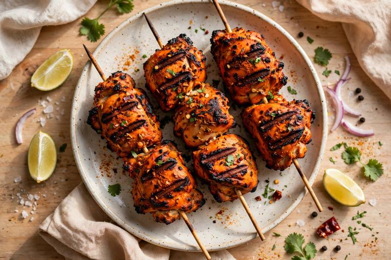 Photo of Tandoori Chicken Skewers, a dinner recipe from FluentFuel