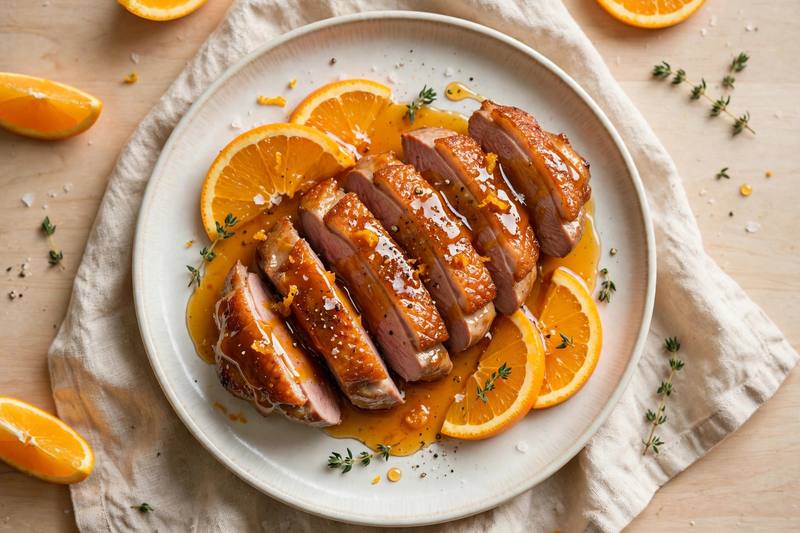 Photo of Orange Glazed Duck Breast, a dinner recipe from FluentFuel