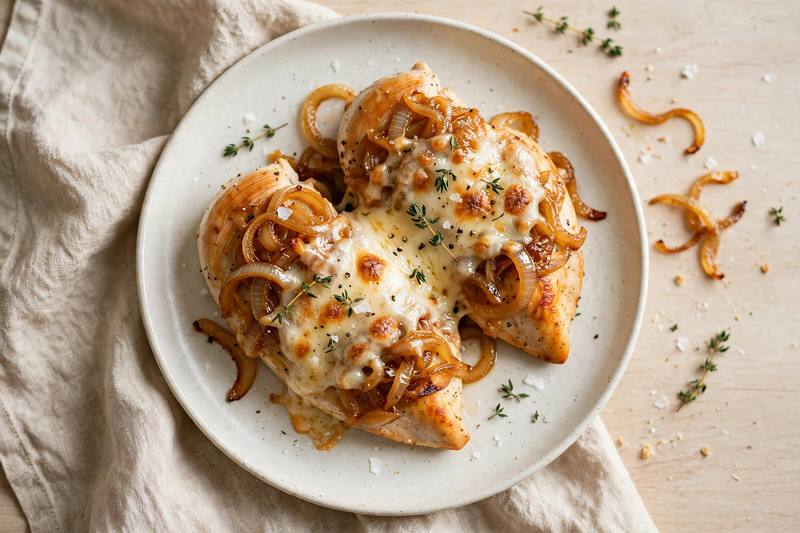 Photo of French Onion Chicken, a dinner recipe from FluentFuel