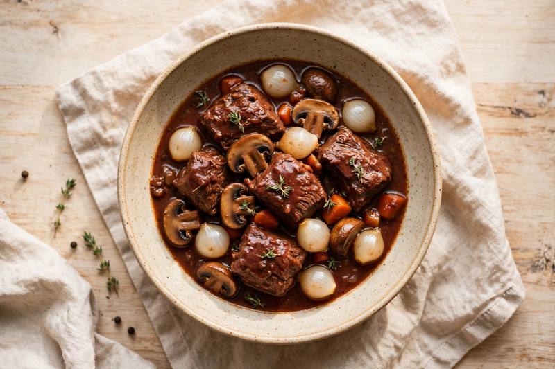 Photo of Beef Bourguignon, a dinner recipe from FluentFuel