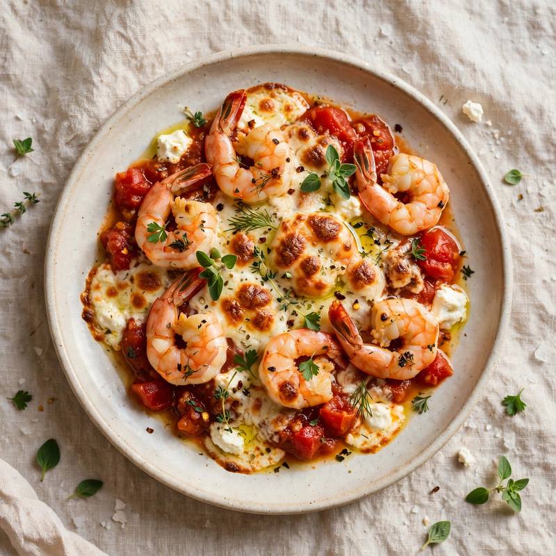 Photo of Shrimp Saganaki, a dinner recipe from FluentFuel