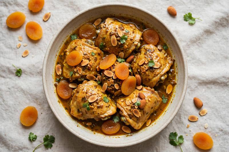 Photo of Moroccan Apricot Chicken Tagine, a dinner recipe from FluentFuel