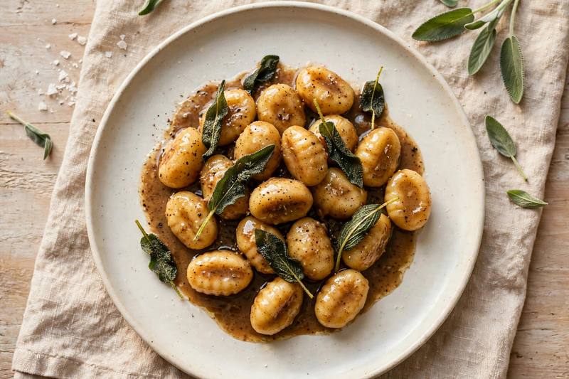 Photo of Gnocchi with Brown Butter & Sage, a dinner recipe from FluentFuel