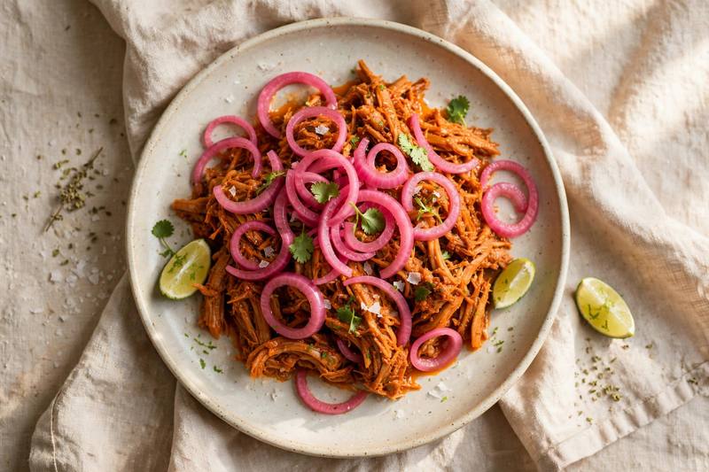 Photo of Cochinita Pibil with Pickled Red Onion, a dinner recipe from FluentFuel