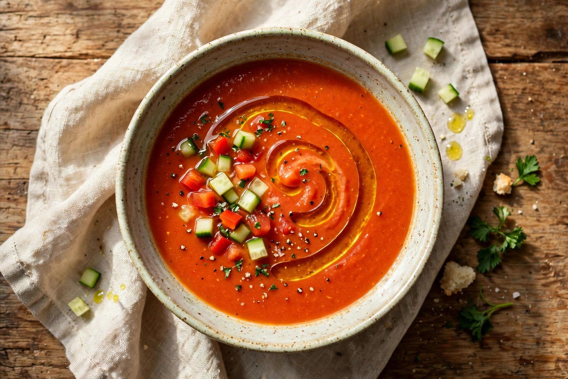 Photo of Gazpacho Andaluz, a lunch recipe from FluentFuel