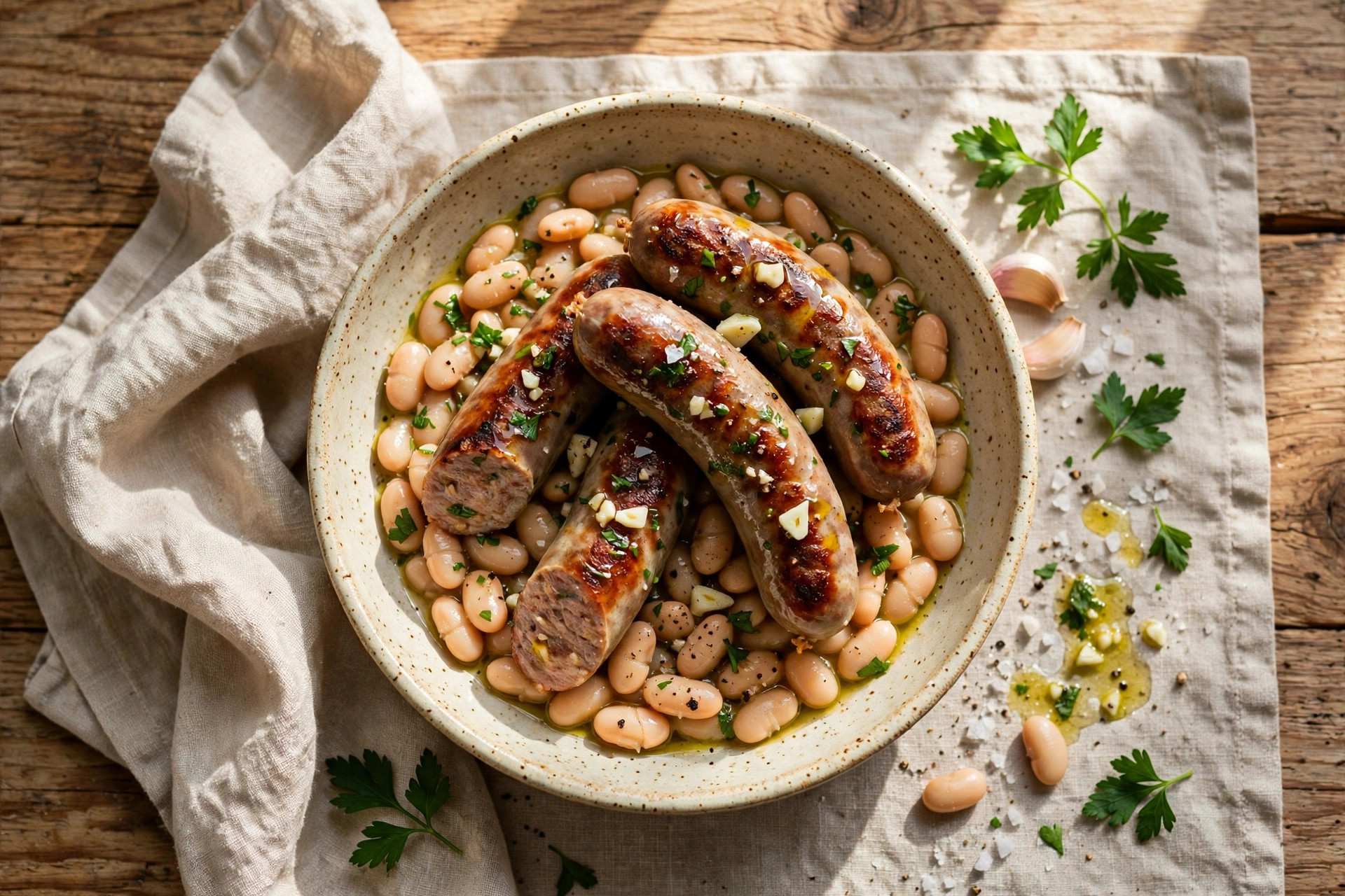 Photo of Butifarra amb Mongetes, a dinner recipe from FluentFuel
