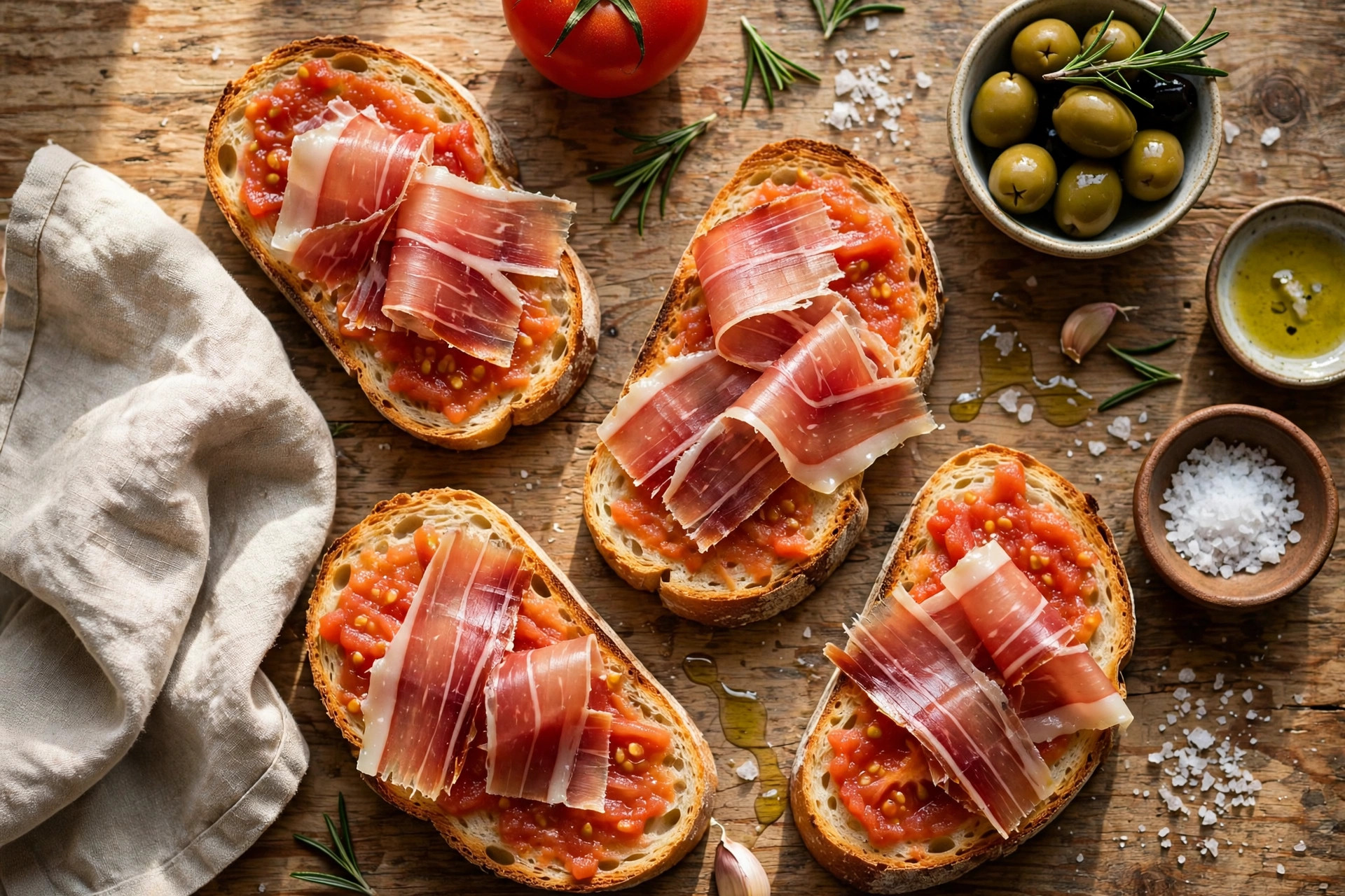 Photo of Jamón Ibérico con Pan, a snack recipe from FluentFuel