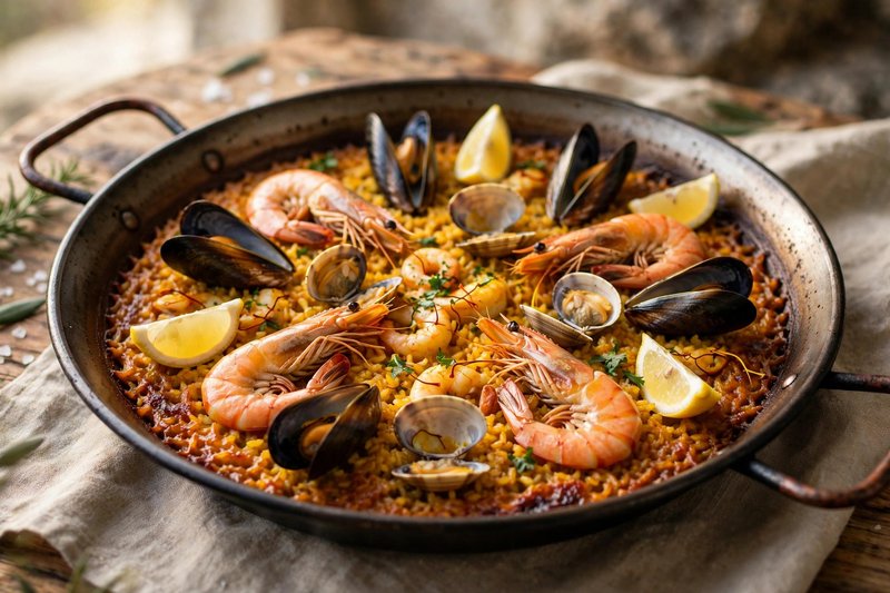 Photo of Paella de Mariscos, a dinner recipe from FluentFuel