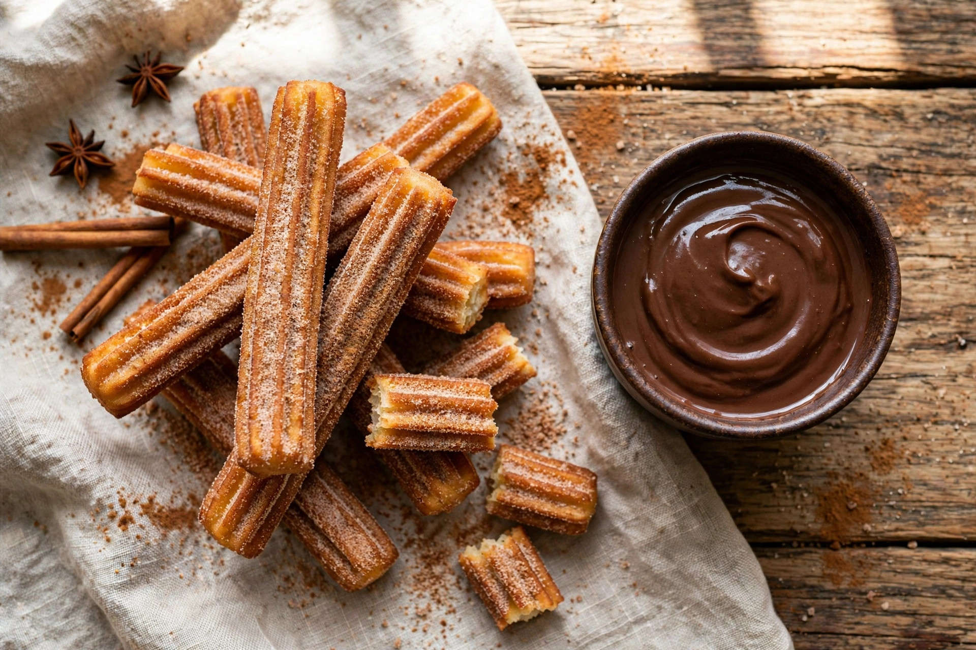Photo of Churros con Chocolate, a breakfast recipe from FluentFuel