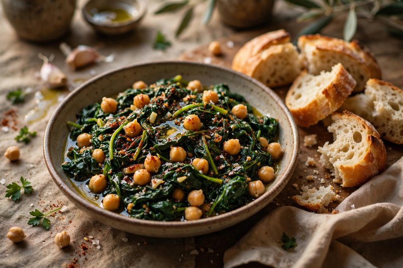 Photo of Espinacas con Garbanzos, a lunch recipe from FluentFuel