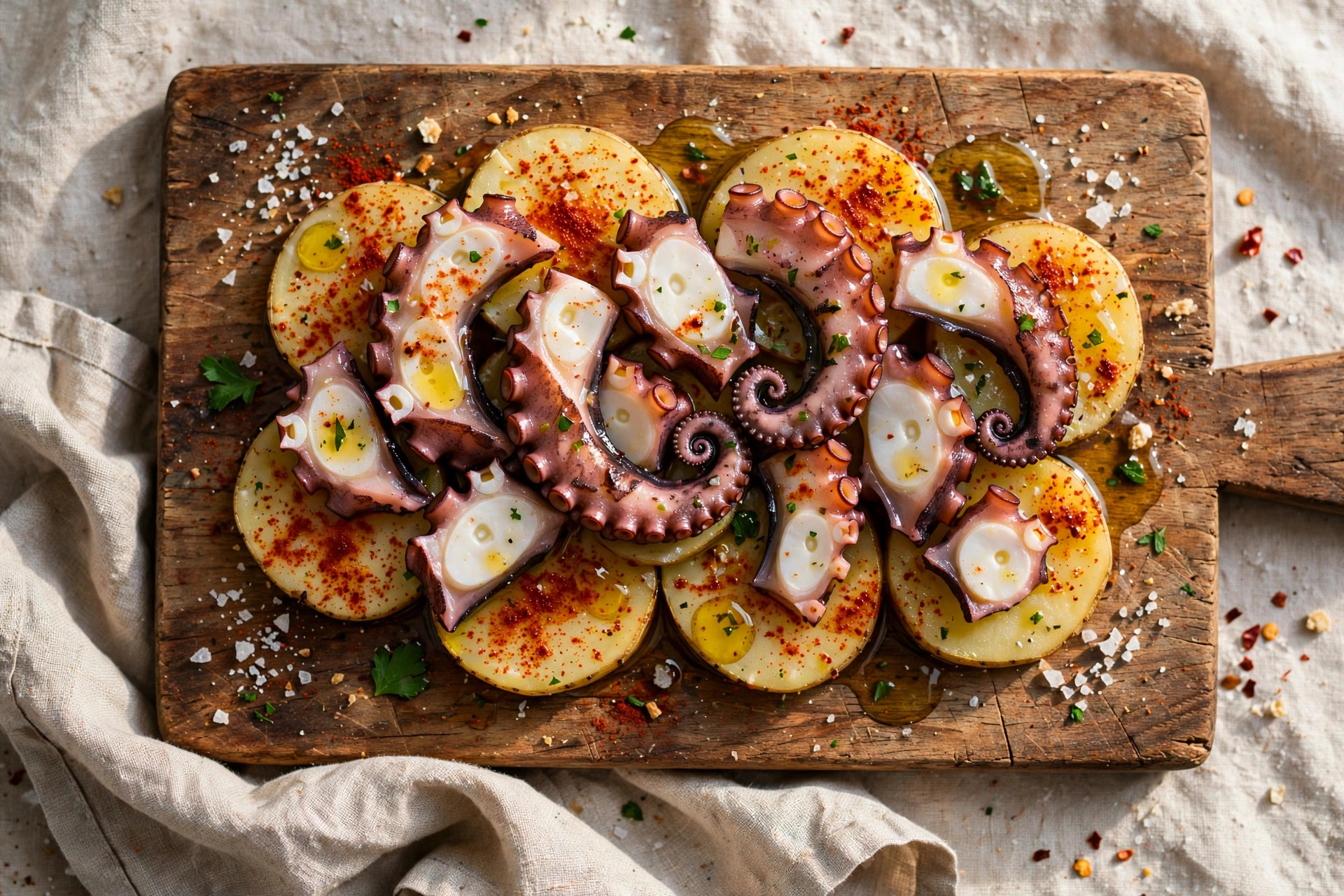 Photo of Pulpo a la Gallega, a dinner recipe from FluentFuel