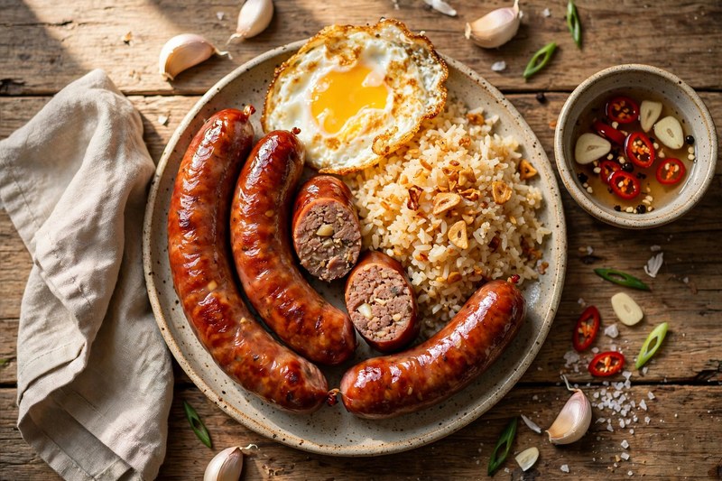 Photo of Garlicky Pork Longganisa, a breakfast recipe from FluentFuel