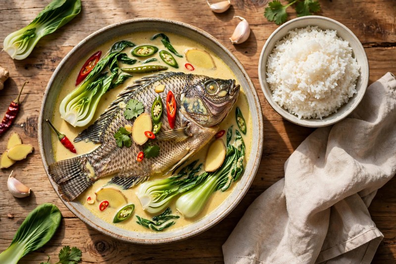 Photo of Ginataang Tilapia, a dinner recipe from FluentFuel