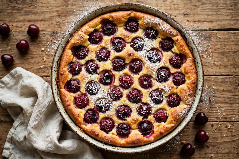 Photo of Clafoutis aux Cerises, a snack recipe from FluentFuel