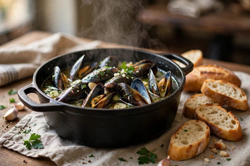 Photo of Moules Marinière, a dinner recipe from FluentFuel