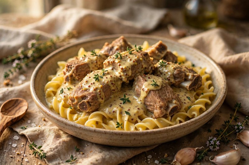 Photo of Lapin à la Moutarde, a dinner recipe from FluentFuel