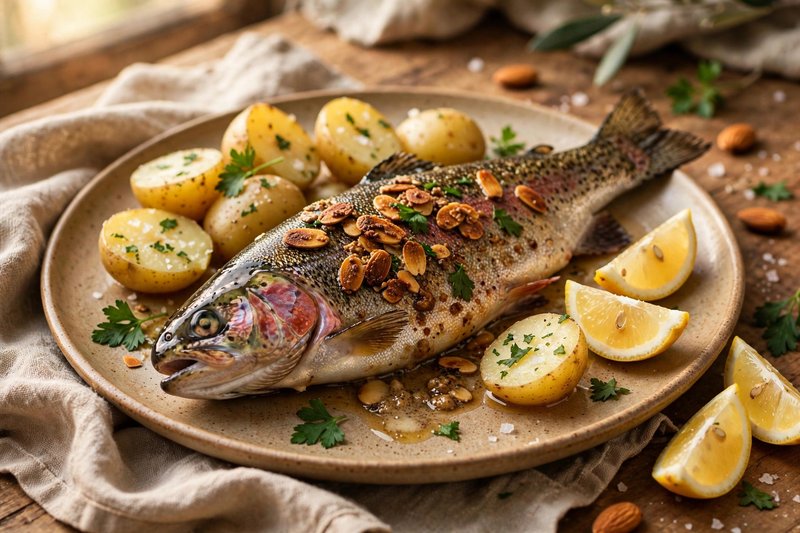 Photo of Truite aux Amandes, a dinner recipe from FluentFuel