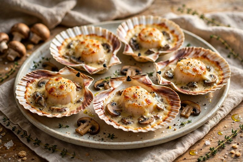 Photo of Coquilles Saint-Jacques, a dinner recipe from FluentFuel