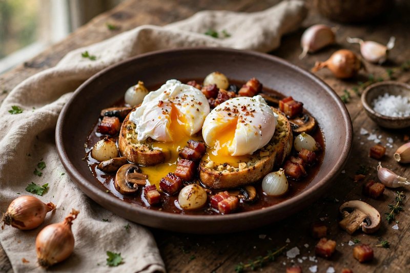 Photo of Œufs en Meurette, a lunch recipe from FluentFuel