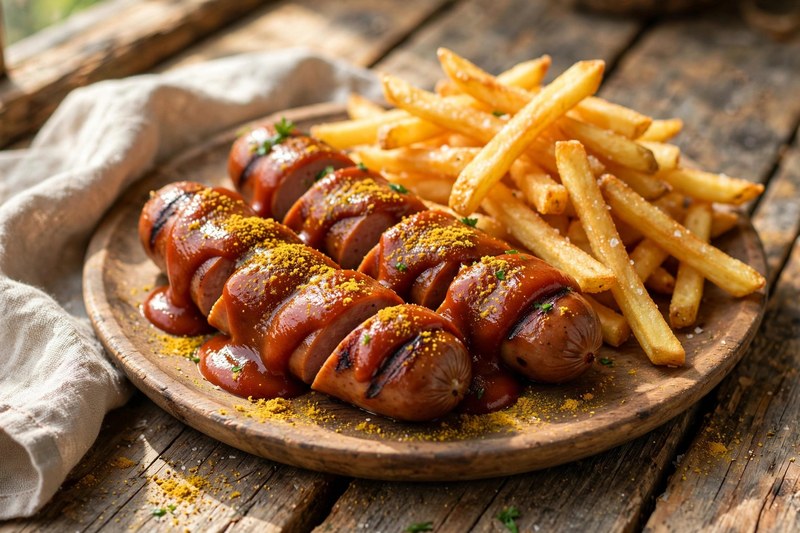 Photo of Currywurst mit Pommes, a lunch recipe from FluentFuel