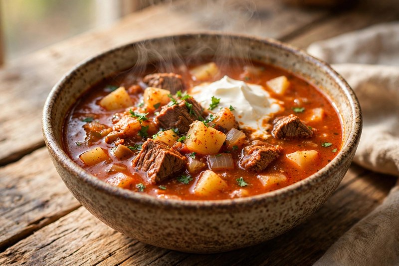 Photo of Gulaschsuppe — Goulash Soup, a lunch recipe from FluentFuel