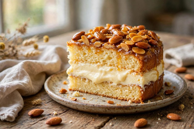 Photo of Bienenstich — Bee-Sting Cake, a snack recipe from FluentFuel